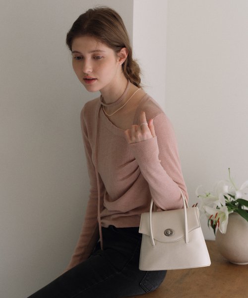 ◆OVHEE◆ Mignon Mini Tote bag Ivory Mignon Hobo bag Designer fashion, Seoul-fully created | W Concept