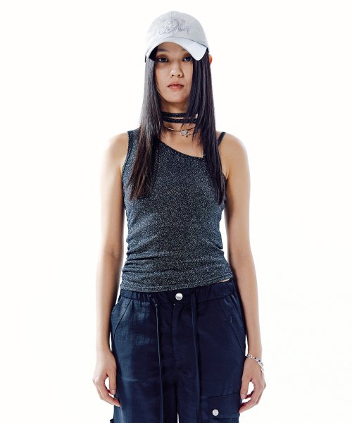 데비어퍼(DEBBY UPPER) FURAI STRING TANK TOP_BLACK - 사이즈 & 후기 | 무신사