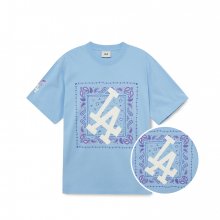 페이즐리 빅로고 원포인트 반팔 티셔츠 LA (L.SKY BLUE)