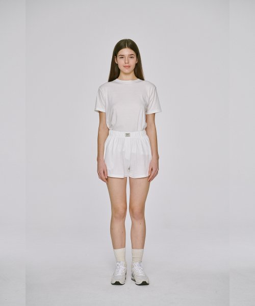 white silky cotton short set