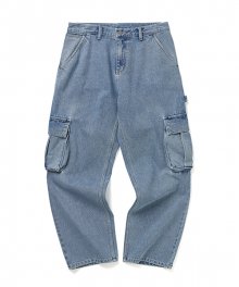 DENIM CARGO PANTS (L.DENIM)