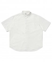 [Airocool] Back Loop Short Slevve Oxford Shirt White