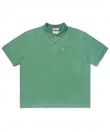 Big Fit Basic Pocket Polo Shirt Green
