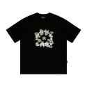 알디브이제트(RDVZ) 플라워 리프 로고 티셔츠 - 블랙