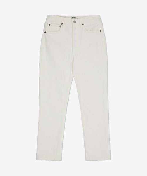에이골디(agolde) 라일리 하이 스트레이트 크롭 데님 팬츠 - 화이트 / A056C1085WHIP