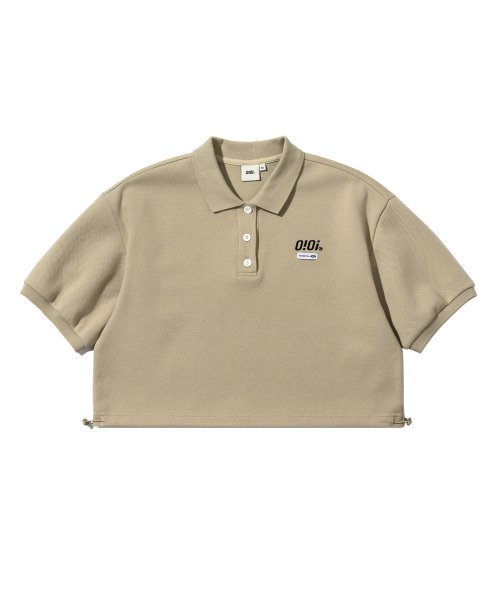 Укороченная футболка поло Comfort_Beige