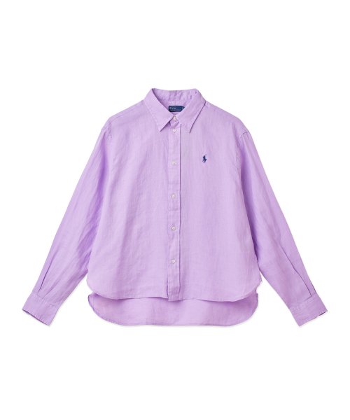 폴로 랄프 로렌(POLO RALPH LAUREN) 리넨 크롭 릴렉스 핏 셔츠 - 퍼플 - 239,000 | 무신사 스토어 폴로 랄프 로렌(Polo Ralph Lauren) 리넨 크롭 릴렉스 핏 셔츠 - 퍼플 - 239,000 | 무신사 스토어