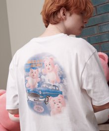 [벨리곰 콜라보] DREAM 오버핏 반팔 티셔츠 BS208 (화이트)