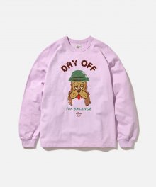 DAY OFF PUPPY LONG SLEEVE-LAVENDER