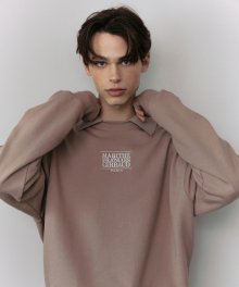 MOUVEMENT CLASSIC LOGO COLLAR SWEATSHIRT brown