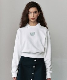 MOUVEMENT CLASSIC LOGO COLLAR SWEATSHIRT off white