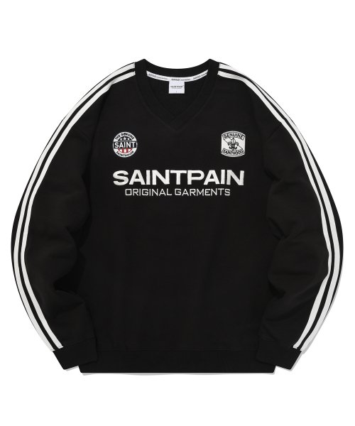 MUSINSA | SAINTPAIN SP Saint Club V-Neck Sweatshirt - Black