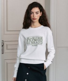 MOUVEMENT CLASSIC LOGO KNIT PULLOVER ivory