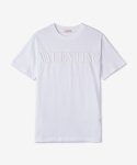 발렌티노(VALENTINO) 남성 엠보스 로고 반소매 티셔츠 - 화이트 / XV3MG08Y8430BO