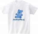 어썸어스(AWESOMEUS) (23SS)Tiny Blue Bear 반팔 티셔츠 화이트