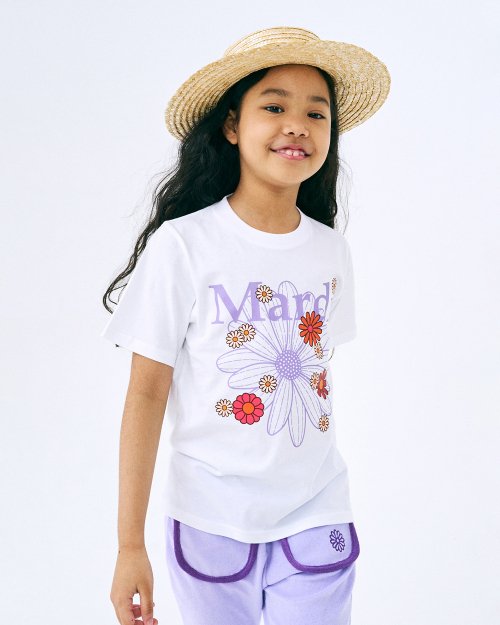 마르디 메크르디 레쁘띠(MARDI MERCREDI LESPETITS) KIDS TSHIRT FLOWERMARDI BLOSSOM_WHITE LAVENDER - 40,500 | 무신사 스토어
