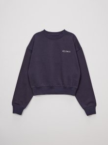 LOGO CROP SWEATSHIRT_NAVY