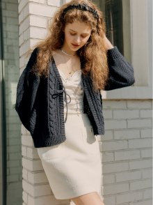 CABLE CARDIGAN_NAVY