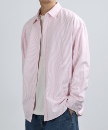 PIPE STRIPE OXFORD SHIRTS (Strawberry Milk)