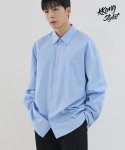 드로우핏(DRAW FIT) [드로우핏X깡스타일리스트] 페이퍼 코튼 오버핏 셔츠 [SKY BLUE]