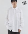 [드로우핏X깡스타일리스트] 페이퍼 코튼 오버핏 셔츠 [WHITE]