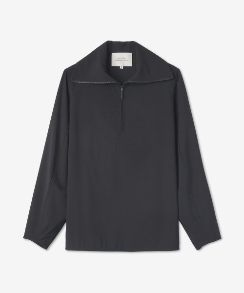 스튜디오니콜슨(studionicholson) 하프 집업 맨투맨 - 블랙 / KIRKESNW993BLACK