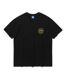 로고&스마일리 티셔츠_블랙(IK2DMMT500A)