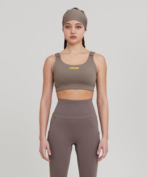 WOMENS BALANCE BRATOP (WIDE BAND)_DARK BIEGE