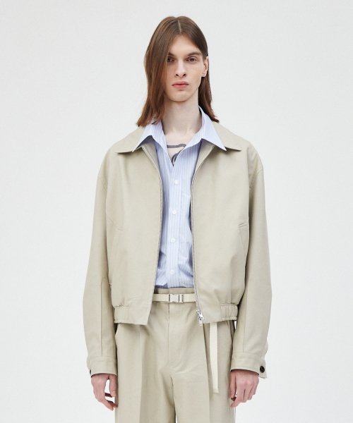 PINCHED COTTON BLOUSON куртка - BEIGE