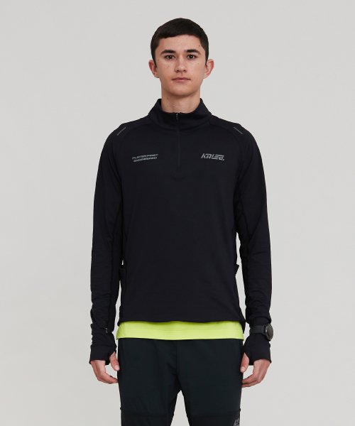 MENS PACER HALF-ZIP T SHIRTS_BLACK