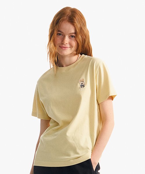 MUSINSA | KIRSH Witty Bunny Waffen T-Shirt [Yellow]