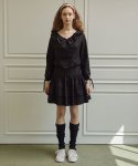 딜라이디(DELIDI) Droplet ruffle skirt (black)
