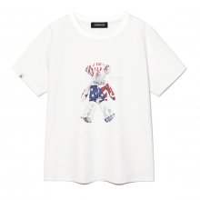 Remake Teddy T-shirt (CROP VER.) (White)