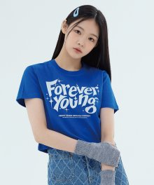 FOREVER YOUNG 크롭 반팔티