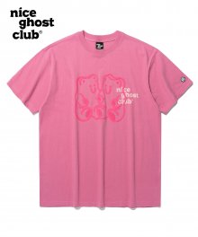 구미 베어&로고 티셔츠_핑크(NG2DMUT501A)