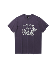 GUMMY BEAR&LOGO TEE_PURPLE(NG2DMUT501A)