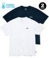 [COOL COTTON] 2PACK SMALL ARCH LOGO TEE WHITE / NAVY