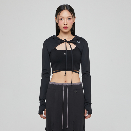 CUT OUT CROPPED BRA топ BLACK BP2BR002