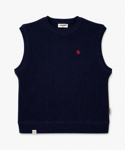 Повседневный вязаный жилет [Navy]