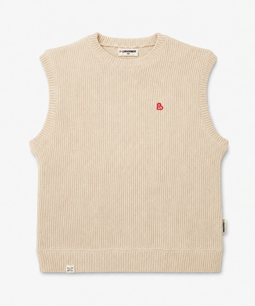 Повседневный вязаный жилет [Beige]
