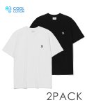 키뮤어(KIIMUIR) [Package] 플라워 스몰 로고 쿨코튼 2-PACK 티셔츠