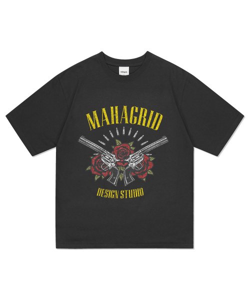 마하그리드(MAHAGRID) FLOWER PISTOL TEE CHARCOAL(MG2DMMT529A