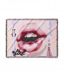 Lips Tapestry Blanket Multi