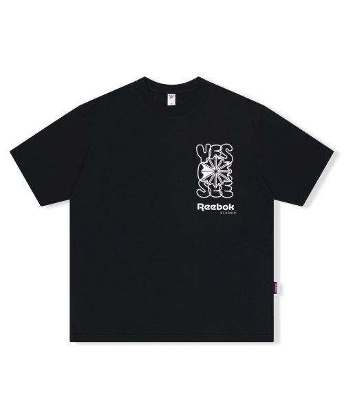 さらに100円引き◆YESEYESEE x Reebok C-logo Club Tee Reebok x YESEYESEE C로고 클럽 티셔츠 - 블랙 (오버핏) ｜ 리복