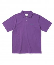 T-Logo S/S Jersey Polo Purple