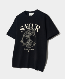 카프리 시트론 드로잉 썸머 그래픽 반팔 티셔츠 클래식 블랙