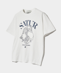 세터(SATUR) 카프리 시트론 드로잉 썸머 그래픽 반팔 티셔츠 리조트 아이보리