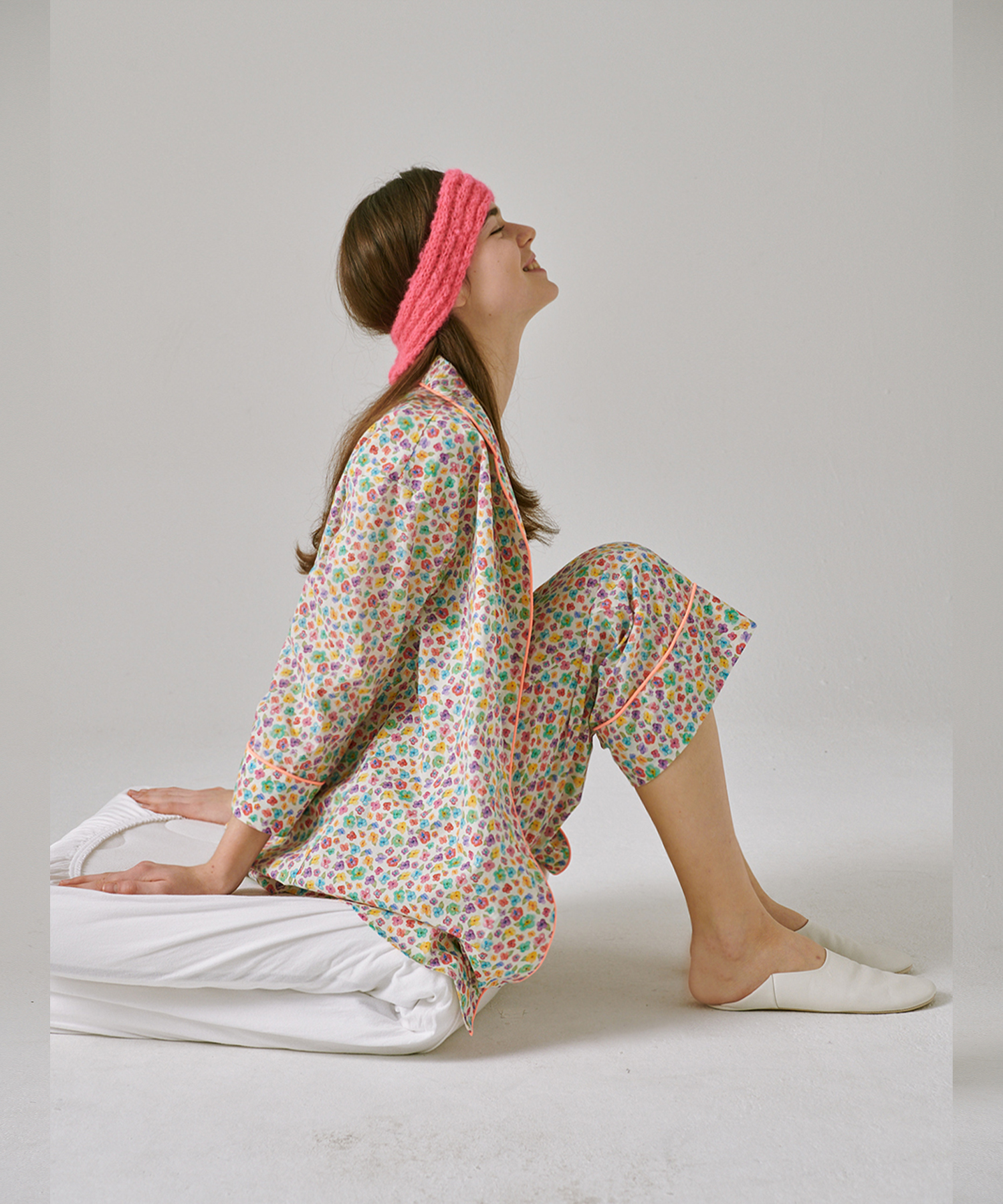 Flowering pajama рубашка mini платье