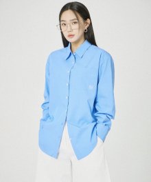 (W)플루이드 포켓 셔츠-블루
