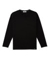 디엠즈 트임넥 변형 싱글 스판 티셔츠 (블랙)